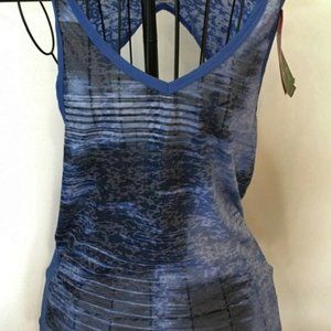 The North Face Women's Kokomo Burnout Workout Tank Coastline Blue Large MSRP $38